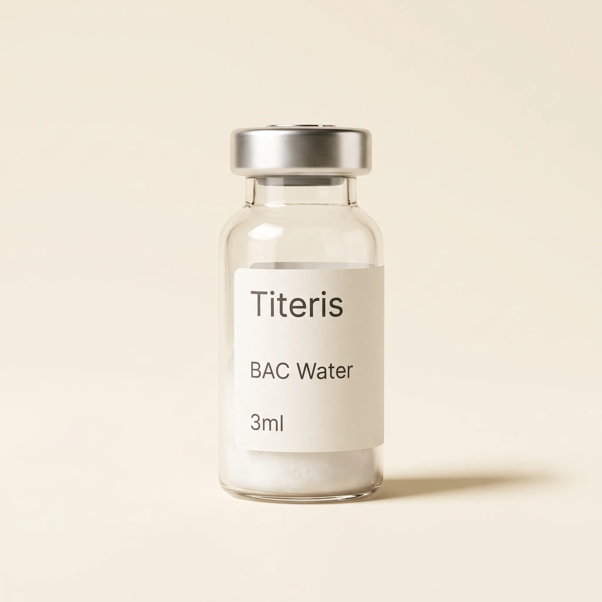 Bacteriostatic water research reference material vial — Titeris
