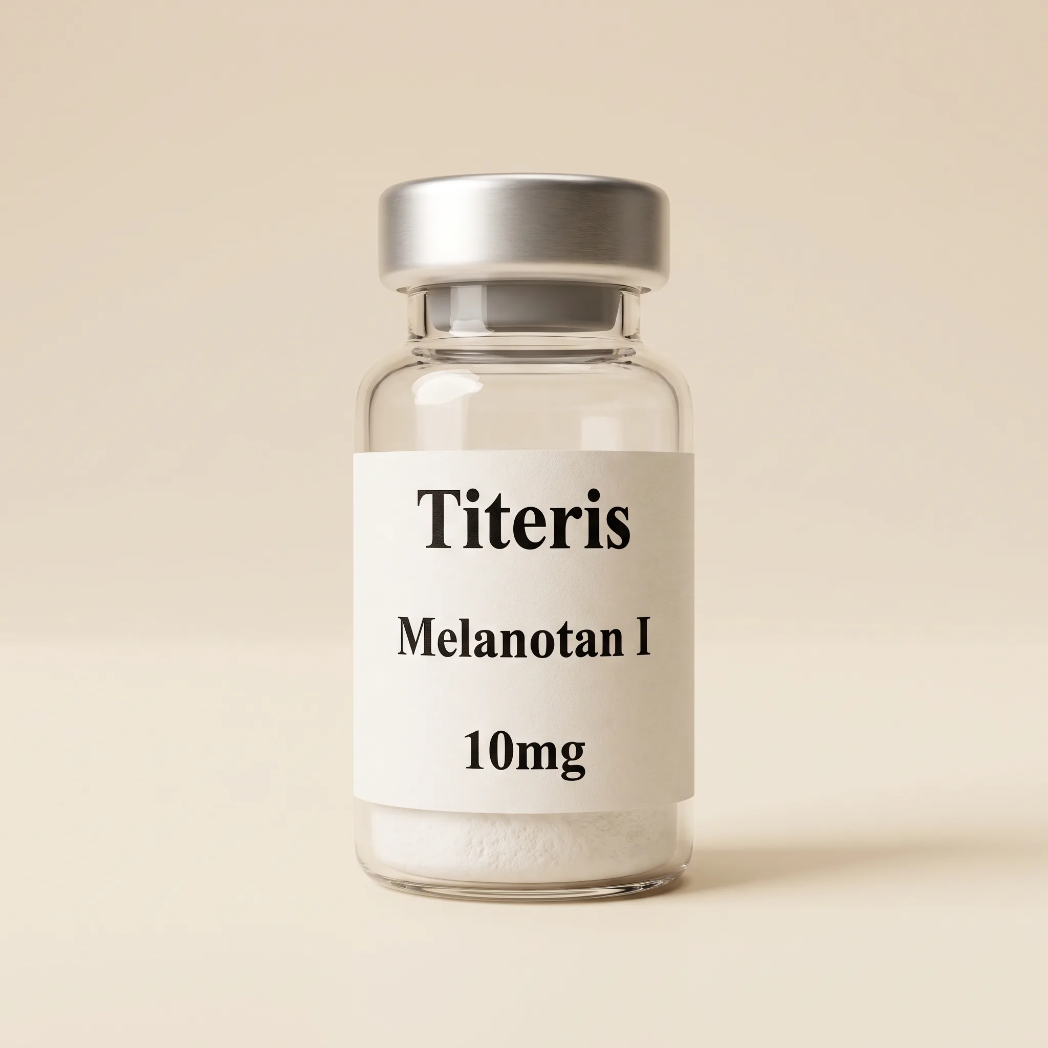 Melanotan I research reference compound vial — Titeris